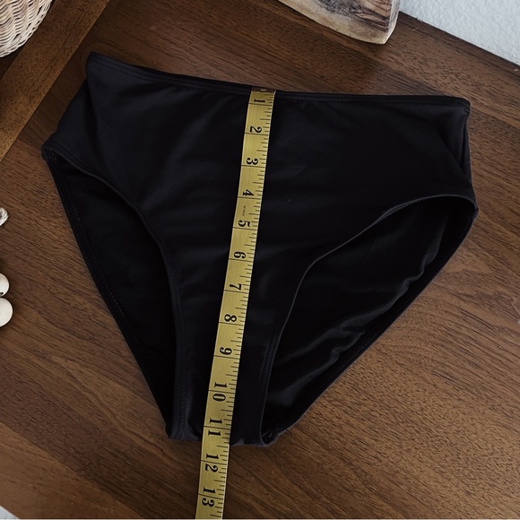 BLACK HIGH WAISTED BASIC BIKINI BOTTOMS #0340 - Picture 4 of 5
